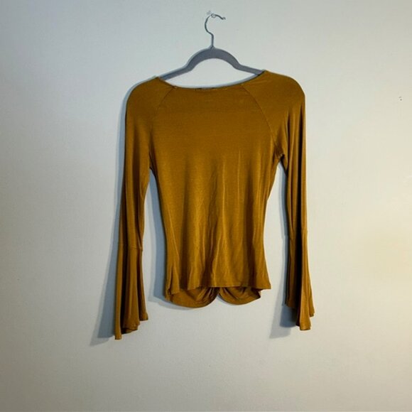 Gold Medium Bell Sleeve Top - Picture 2 of 4